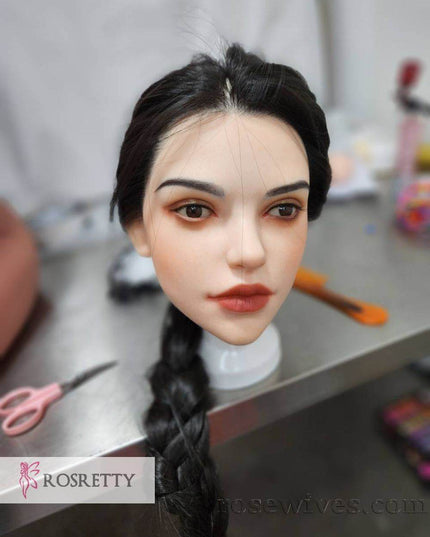 Rosretty Silicone Realistic Artificial Human Head Model - S16