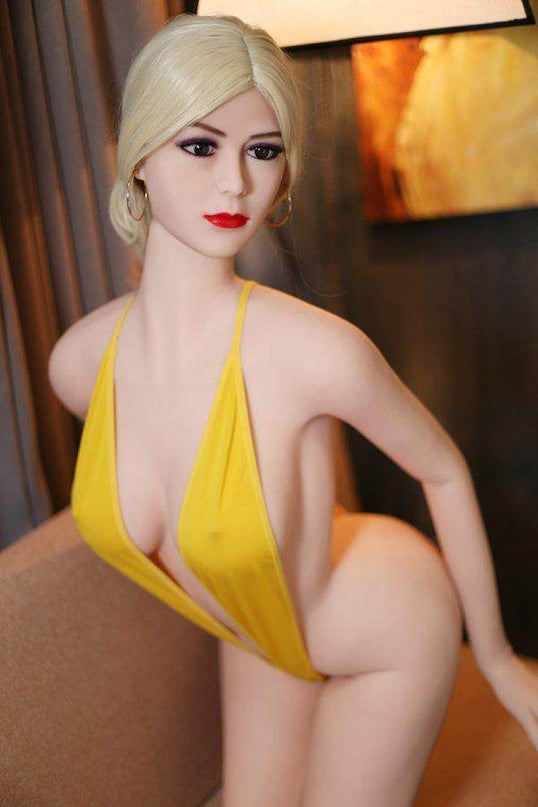 Virginia - 5ft4in (165cm) Small Breast Realistic Full Size Blonde Hair Sex Doll with 96 Head - Rose Wives