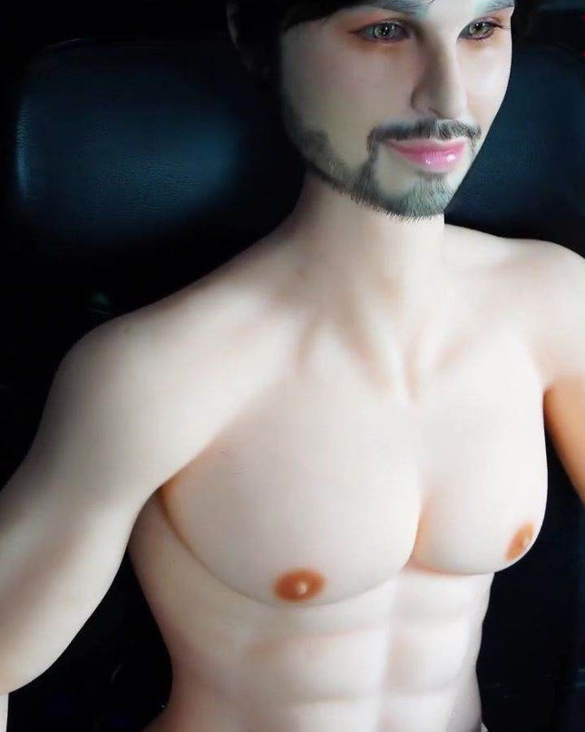 John - 5ft3in (162cm) Realistic TPE Male Sex Doll with Sexy Beard Huge Penis
