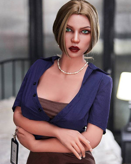 158cm/5ft2 Big Breasts Mature Blonde Seductive Teacher Realistic TPE Sex Doll - Wanda