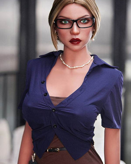 158cm/5ft2 Big Breasts Mature Blonde Seductive Teacher Realistic TPE Sex Doll - Wanda