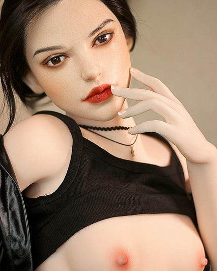 159cm/5ft2 Skinny Small Breasts Lifelike Silicone Head Sex Doll - Odelia
