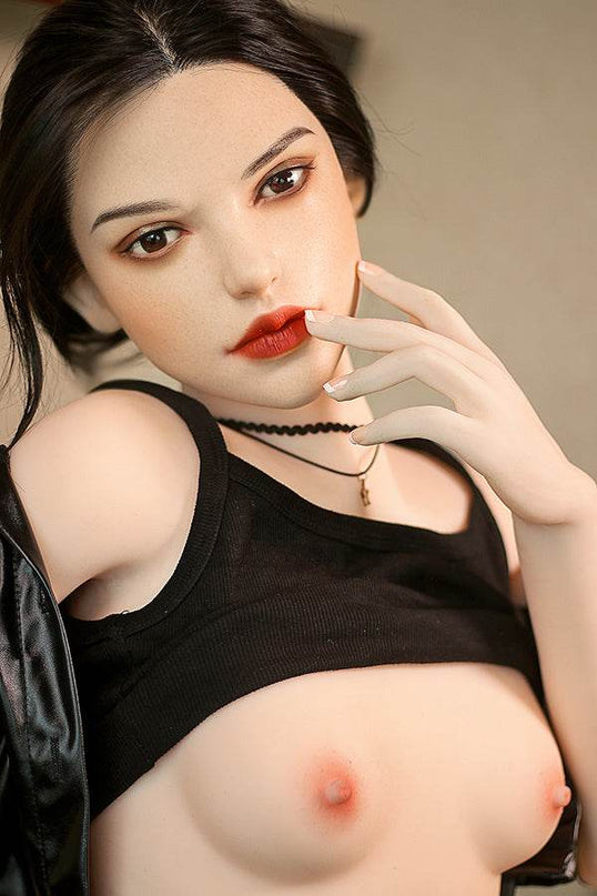 159cm/5ft2 Skinny Small Breasts Lifelike Silicone Head Sex Doll - Odelia - Rose Wives