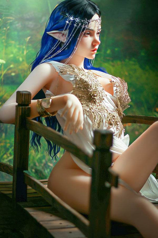 160cm/5ft3 Small Breasts Elegance Forest Princess Elf Ears Lifelike TPE Sex Doll - Ophelia - Rose Wives