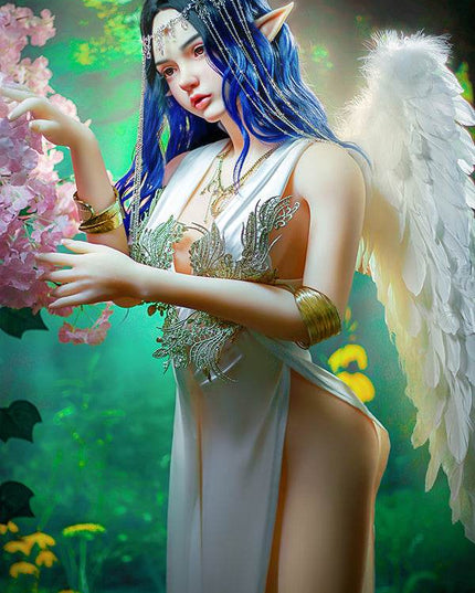 160cm/5ft3 Small Breasts Elegance Forest Princess Elf Ears Lifelike TPE Sex Doll - Ophelia