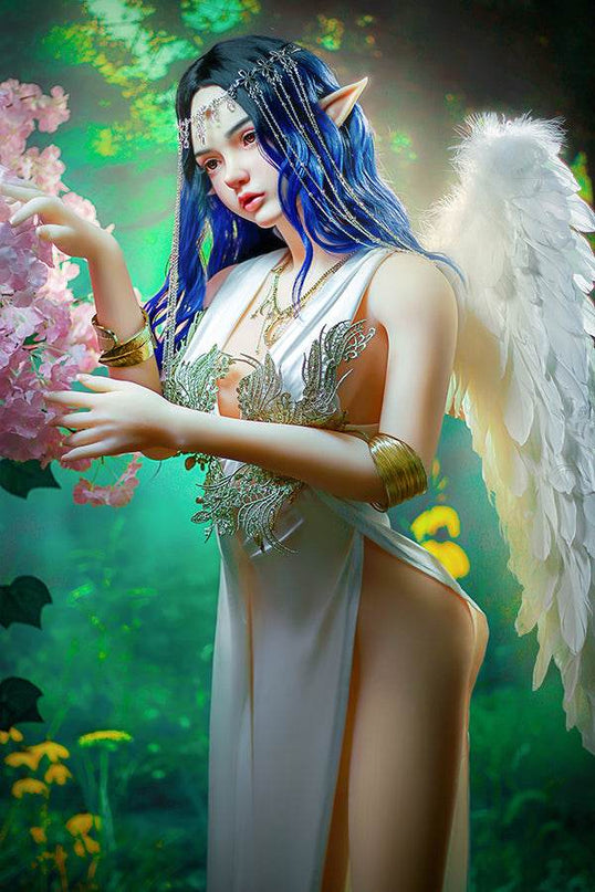 160cm/5ft3 Small Breasts Elegance Forest Princess Elf Ears Lifelike TPE Sex Doll - Ophelia - Rose Wives