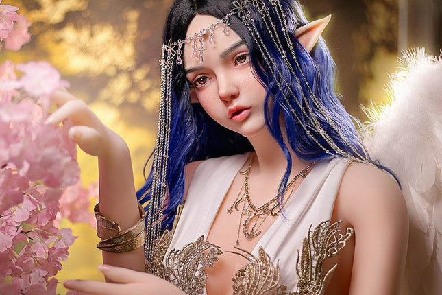 160cm/5ft3 Small Breasts Elegance Forest Princess Elf Ears Lifelike TPE Sex Doll - Ophelia - Rose Wives
