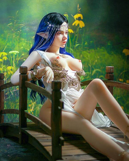 160cm/5ft3 Small Breasts Elegance Forest Princess Elf Ears Lifelike TPE Sex Doll - Ophelia
