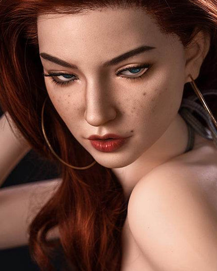 173cm/5ft8 Small Breasts Alluring Red-hair Beauty Lifelike TPE Sex Doll - Patricia