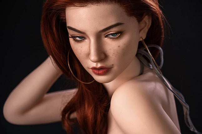 173cm/5ft8 Small Breasts Alluring Red-hair Beauty Lifelike TPE Sex Doll - Patricia - Rose Wives